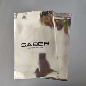 Mirror Silver Metallic Self Adhesive Plastic Mailer Shipping Bag Custom Logo Printing Packaging Bags with Reflective Aluminum - Product Image 3