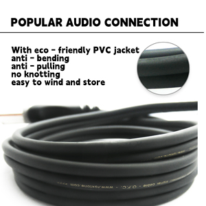 <span class=keywords><strong>Cable</strong></span> auxiliar de Audio de cobre puro de 3,5mm doble de 6,35mm para <span class=keywords><strong>altavoz</strong></span> 2 Mono 6,5 Jack Compatible 3,5 macho teléfono mezclador amplificador micrófono - Product Image 6