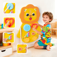 Panneau mural sensoriel Montessori pour enfants, tableau d'activités pour tout-petits, tableau d'activités mural, jouet mural sensoriel en bois de dessin animé