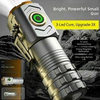 Lampe torche LED rechargeable haute puissance pour extérieur, faisceau laser puissant longue portée, multifonctionnelle, en alliage d'aluminium avec dos magnétique