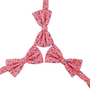 Corbata de Moño Pre-atada Ajustable de Poliéster Estampada con Barco de Vela y Nubes en Rosa, Negro y <span class=keywords><strong>Blanco</strong></span> para Hombre - Product Image 3