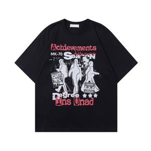 Camiseta de Manga Corta para Hombre, Estilo Hip-Hop Urbano, de Verano, de Alta Calidad, con Estampado de Personajes en Tono Oscuro, 100% Algodón Transpirable - Product Image 4