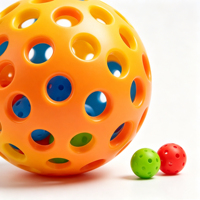Balles de pickleball à 40 trous, 74 mm, en PE creux, pour entraînement en extérieur