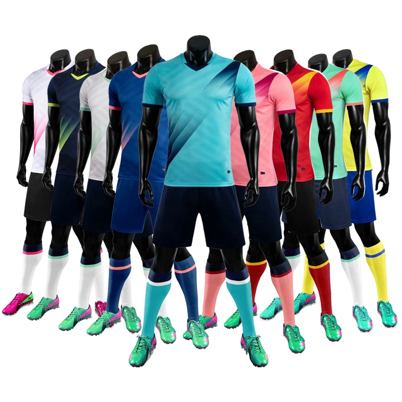 Wholesale Original football clothes football set Football Uniform wear uniform Custom soccer kit Sublimation Soccer jersey