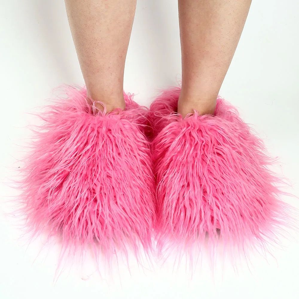 Ciabatte di pelliccia mongolia invernale di alta qualità moda moda