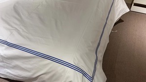Groothandel op maat gemaakte logo geweven katoenen kingsize beddengoedset, milieuvriendelijk 300TC dekbedovertrekset, bulk bedlakens - Product Image 2