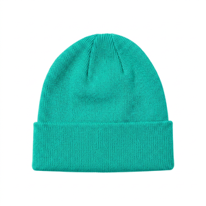 Unisex Black Beanie Hat 100% Acrylic Cuffed Knit Solid Color Casual <b>Winter</b> <b>Cap</b> for Adults 56-58CM Head Circumference - Product Image 3