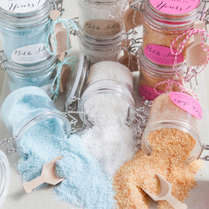 Cadeau de mariage écologique, sel de bain pour le corps, sel de la mer Morte, minéraux organiques, exfoliant, beurre de karité - parfum fraise concombre - Product Image 6