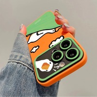 Nouvelle coque de protection pour téléphone en TPU avec motif de canard de dessin animé pour iPhone XS XR XSMAX 11 12 13 14 15 16 Plus Pro Promax 16e