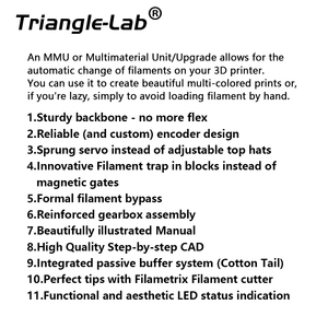 Trianglelab V3 8 chanels ชุดเต็มพร้อม MMB BOARD filamentalist <span class=keywords><strong>voron</strong></span> MMU ชิ้นส่วนเครื่องพิมพ์3D สำหรับ <span class=keywords><strong>voron</strong></span> - Product Image 4