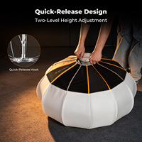 Kit d'éclairage K&F Concept LK11 avec boîte à lumière lanterne réglable en profondeur à dégagement rapide 65 CM / 90 CM avec monture Bowens pour la photographie