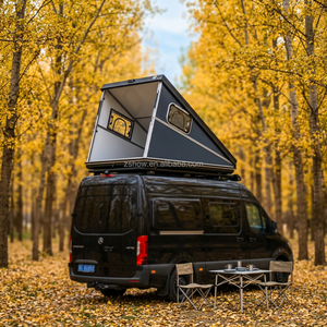 Tente <span class=keywords><strong>de</strong></span> toit rigide P Show FRP Wedge pour camping-car Mercedes Sprinter, type coquille, manuelle, quatre saisons, triple couche - Product Image 4