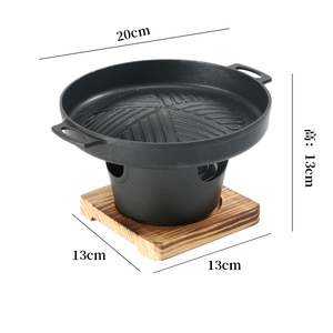 <span class=keywords><strong>Mini</strong></span> barbecue, poêle <span class=keywords><strong>à</strong></span> alcool japonais antiadhésif <span class=keywords><strong>à</strong></span> charbon de bois avec plaque de cuisson amovible de 6,5 pouces - Product Image 5