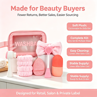 Kit d'outils de beauté : Éponge de soin, applicateur de maquillage, masque nettoyant facial, pochette de rangement rafraîchissante – OEM ODM, logo personnalisé, direct usine