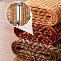 Tissu en popeline de coton peigné à motif losanges pour rideaux et draperies 68x68