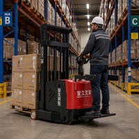 Gerbeur électrique 2 tonnes, 48 V,avec protections repliables du bras de l’opérateur, hauteur de levage maximale de 3 m