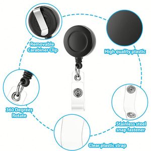X57 Hot-selling ID Card Holder with 1.5cm ID Lanyard Retractable <b>Badge</b> Reel and Chest Card <b>Clip</b> - Product Image 4