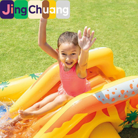Piscine gonflable pour enfants JingCHuang57444 avec toboggan, bassin à jets épaissi, piscine à balles océaniques, piscine à pataugeoire pour bébé à domicile