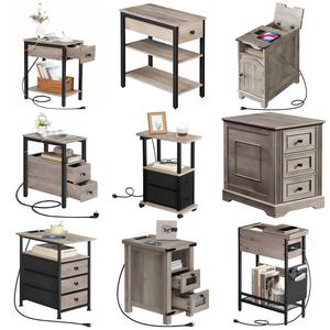 Comodino Sottile con <span class=keywords><strong>2</strong></span> Cassetti, Tavolino da Camera da Letto Stretto con Due Cassetti, Comodino <span class=keywords><strong>Salvaspazio</strong></span> con <span class=keywords><strong>2</strong></span> Cassetti per Camera da Letto - Product Image 6