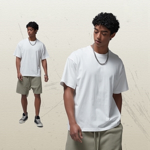 Clothing Manufacturer Wholesale <strong>Plain</strong> T Shirt Wholesale 230 GSM Cotton Drop Shoulder Oversize T-shirt Unisex - Product Image 3