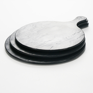 Plaques à pizza en mélamine Platon pour restaurants Planches rondes en <span class=keywords><strong>ardoise</strong></span> noire en mélamine - Product Image 1