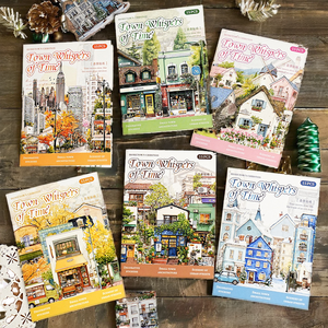 Thị trấn nhỏ khoảnh khắc <span class=keywords><strong>Retro</strong></span> nhà chủ đề Album Ảnh Dán 15 Miếng Dán mỗi gói để trang trí ngày lễ - Product Image 2