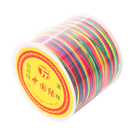 Cordon en Nylon Couleurs Arc-en-ciel Mélangées en Gros pour la Fabrication de Bracelets DIY, Nœuds Chinois, Colliers Macramé, Fil à Perler en Vrac