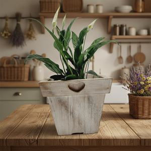 Jardinera de Madera Tallada a Mano, Estilo Rústico y Ecológico, <span class=keywords><strong>para</strong></span> Uso en Interiores/Exteriores, Estante de <span class=keywords><strong>Pared</strong></span> de Pino <span class=keywords><strong>para</strong></span> el Hogar - Product Image 4