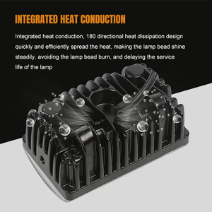 Feux de travail LED pour voiture, projecteur haute et basse intensité, étanche, tout-terrain, pour voiture, camion, projecteur carré LED pour voiture - Product Image 5