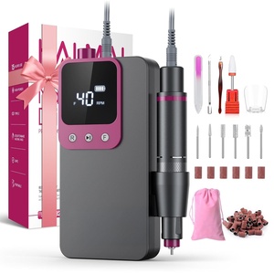 Professional Portable Electric <b>Nail</b> Drill Kit with Brushless Motor 40000RPM Rechargeable Salon-Grade Dark Grey - Product Image 1