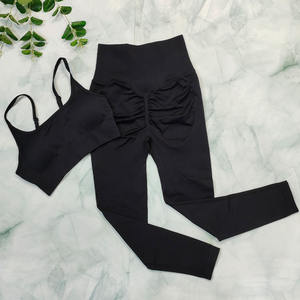 Yeni varış dikişsiz Yoga spor seti kadınlar 2 adet Set kırpma üst sutyen yüksek bel tayt pantolon Sportsuit Fitness salonu - Product Image 1