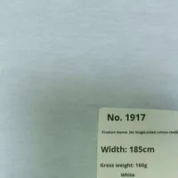 Tela de punto de algodón peinado fino de 21 hilos, forro polar de una sola cara, teñido liso, tejido de trama, anti-bolitas, peso medio, para textiles del hogar.