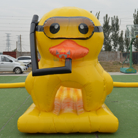 Jeu d'eau gonflable en plein air avec petits canards jaunes, jeu de piscine flottant dans les parcs aquatiques, jeux d'eau gonflables