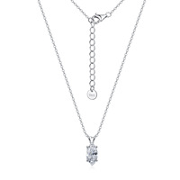 Moissanite Markiz Kolye 6A+ VVS1 D Renk 925 Ayar Gümüş 4 Prong 4x8/5x10/6x12mm Kadın Hediye