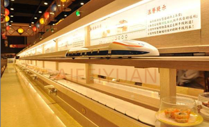 컴퓨터 제어 시스템으로 회전하는 스시 벨트 컨베이어 자동 스시 기차 음식 배달 시스템 - Product Image 3