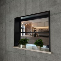Fenêtre américaine à double battant en aluminium, résistante aux intempéries et à prix compétitif, pour la décoration extérieure de cottages et appartements modernes