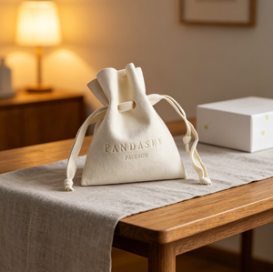 Bolsa de Regalo de Joyería Moderna, Portátil, Personalizada, de Alta Calidad, en Gamuza Gris con Logotipo Grabado, Bolsa Rectangular con Cordón de Microfibra - Product Image 2