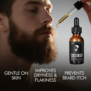 Huile à <span class=keywords><strong>Barbe</strong></span> Homme 30ml à Base de Plantes, Fortifiante <span class=keywords><strong>et</strong></span> Anti-Frisottis, Soin Doux pour la <span class=keywords><strong>Barbe</strong></span> – Fabrication OEM/ODM - Product Image 1