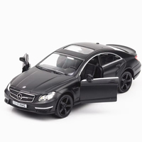 Jouet de collection en alliage moulé sous pression 1:36 Benz CLS63 Metal Car Model Pullback Doors Open Display