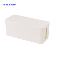 Boîte de gestion des câbles couvercle en bambou grand support organisateur de fils de stockage pour bureau à domicile TV ordinateur Hub USB pour couvrir cacher les fils d'alimentation