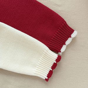 Combinaison en tricot pour bébé fille, motif fraise, vêtements d'automne et d'hiver, tenue tricotée - Product Image 5