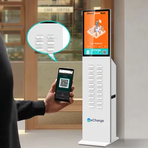 Bank daya bersama mesin penjual otomatis stasiun pengisian telepon bank daya sewa untuk restoran bar rumah sakit