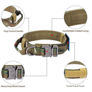 Juego de collares y correas para perros grandes tácticos para exteriores con logotipo personalizado ajustable de alta resistencia para perros - Product Image 3