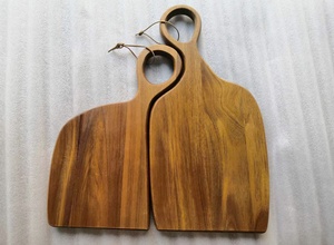 Petite <span class=keywords><strong>planche</strong></span> à découper pour aliments de cuisine <span class=keywords><strong>Planche</strong></span> à fruits et légumes en bois d'acacia avec canard mandarin Art pour usage domestique des enfants - Product Image 4