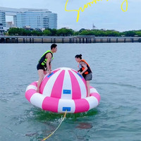 Jouet aquatique gonflable personnalisé pour sports nautiques, modèle Saturn UFO rotatif