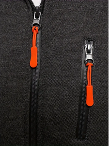 Dropshipping Sweat à capuche à quatre fermetures à glissière pour hommes-Décontracté, confortable, design multi-poches-Veste zippée de couleur unie - Product Image 2