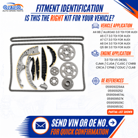 Nouveau kit de chaîne de distribution de marque YS pour Audi A4 B8 A6 C7 A7 C7 Q5 8R Q7 4L 3.0 TDI V6 CJMA CRCA 059109229AA