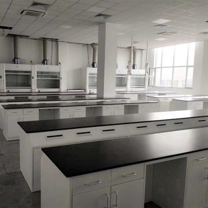 Mobilier de laboratoire/Équipement de laboratoire de chimie/Banc de travail de laboratoire Banc d'îlot avec étagères à réactifs et évier pour l'école et l'hôpital - Product Image 6