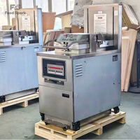 Grande friteuse à pression électrique pour poulet, capacité de 55 L, avec pompe de filtration d'huile, machine à poulet frit style KFC, acier inoxydable 304