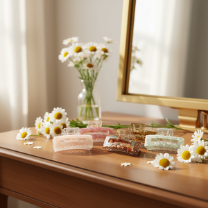 Pince à cheveux carrée Zt 9 cm en acétate à motif floral, pince à cheveux tendance pour femmes - Product Image 3